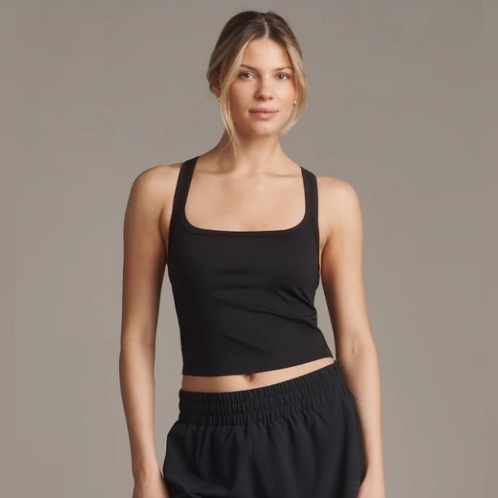 RHONE Serene Shelf Bra Tank In Black Size Small